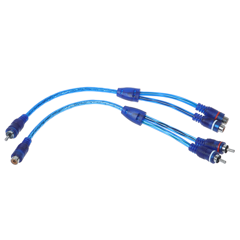 Audio Splitter Y - 車とスプリッター用のアダプターケーブル,mp3オーディオ,RCA, AUX,アンプアクセサリー,高品質,1個