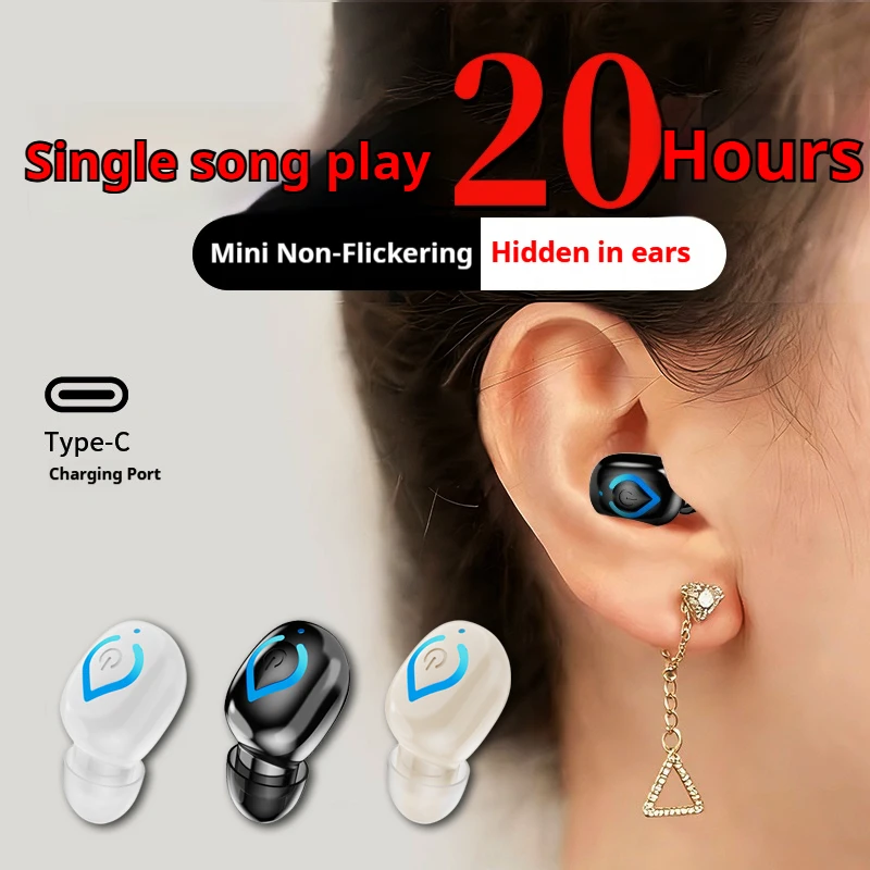Bluetooth Headset On Ear - ミニワイヤレス Bluetooth ヘッドフォン マイク付き インイヤー シングルイヤホン