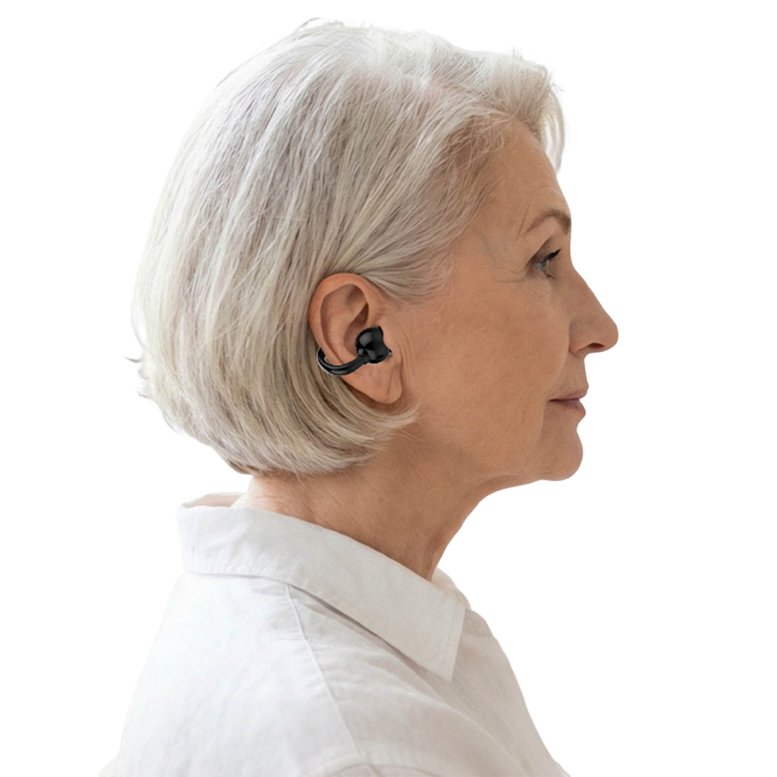 Bluetooth Headset On Ear - Bluetooth対応シングルイヤーヘッドセット、ノイズリダクション機能付きクリップオンスポーツヘッドホン、オフィスや日常使用向けスポーツイヤークリップイヤホン