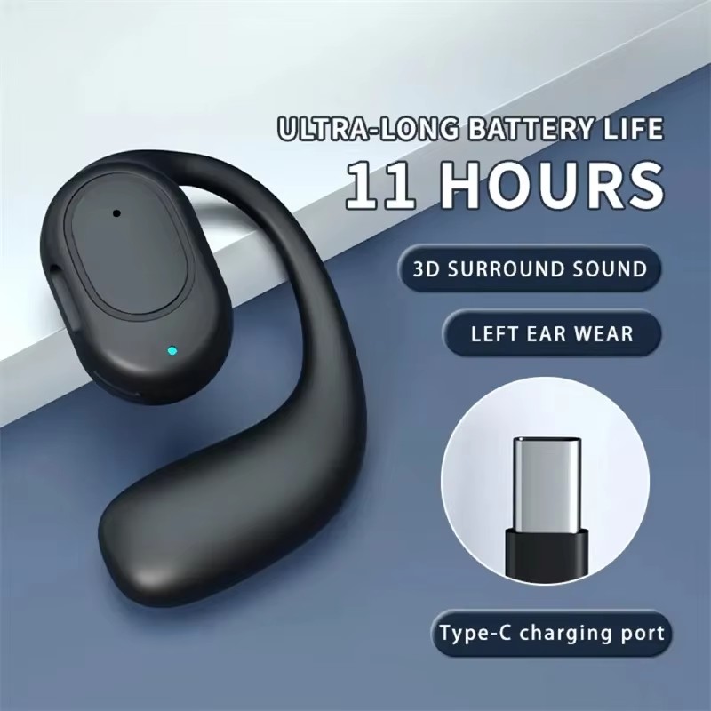 Noise Cancelling Headphone - ワイヤレスヘッドホン ブルートゥースヘッドセット マイク付き 骨伝導 ハンズフリー ノイズキャンセリング