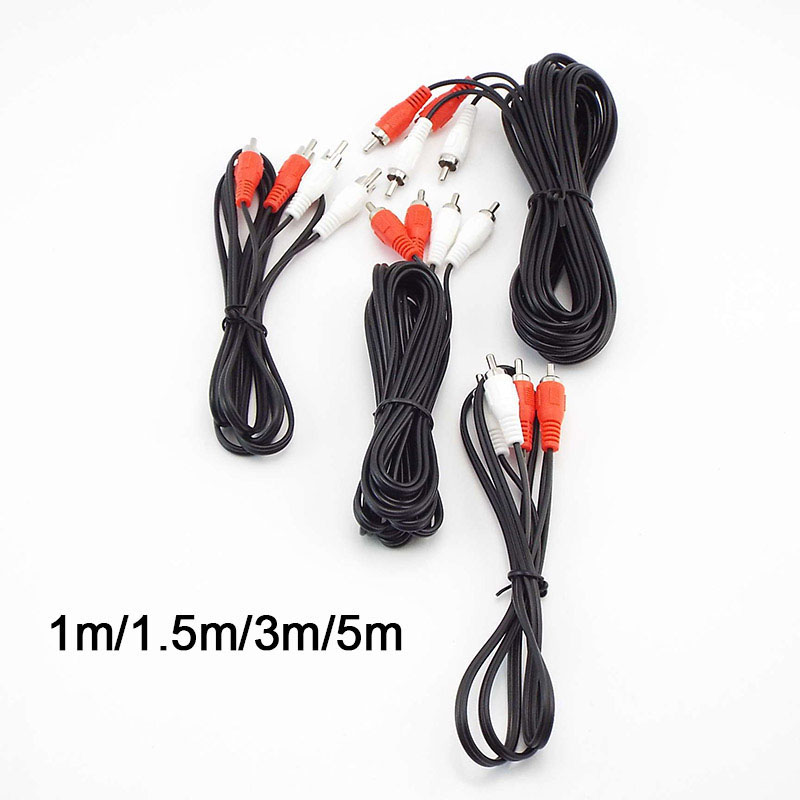 1m-5m デュアル2RCA 2 RCAオス-2 RCAオス - Audio Splitter Y のレビューと価格