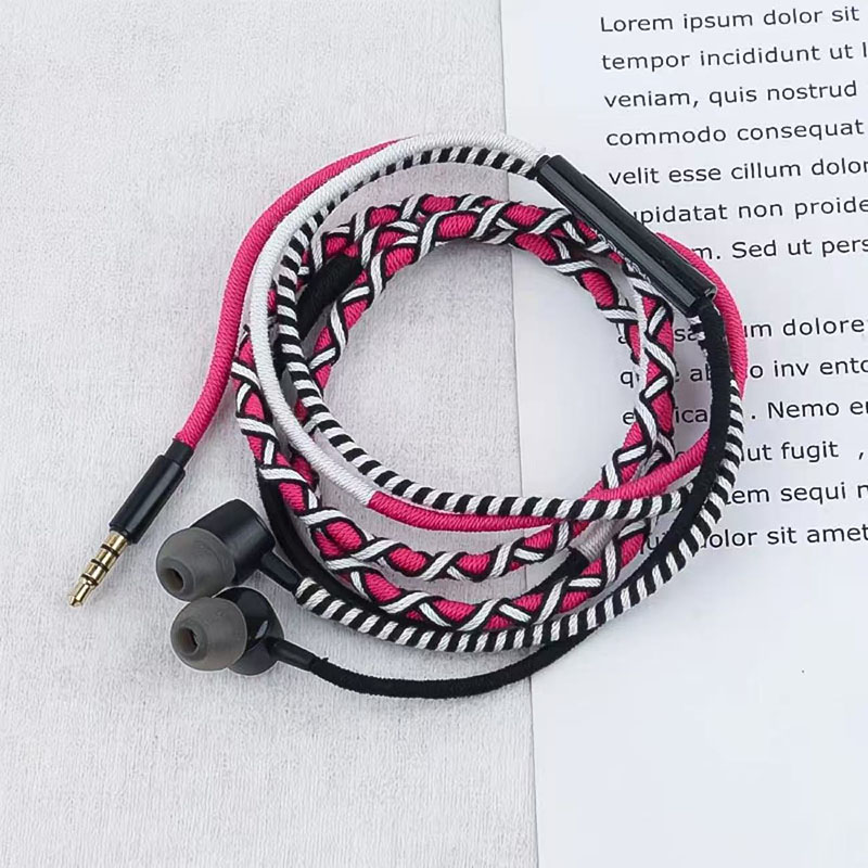 編組ワイヤーイヤホン 3.5mm インイヤーヘッドフォン マ - Wired Earphone Mic のレビューと価格